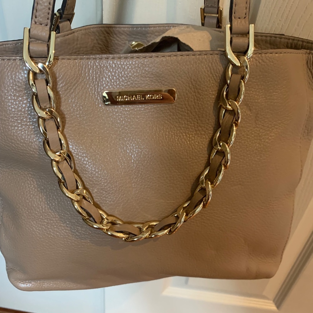 Michael Kors Tan Leather Satchel Handbag - Picture 2 of 9